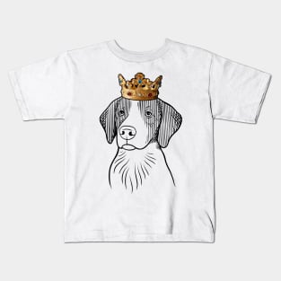 Brittany Dog King Queen Wearing Crown Kids T-Shirt